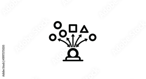 geometric shapes with arrows pointing upwards silhouette high quality professional detailed