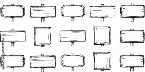 Set of blank vector frames for design with simple metal style and clean empty space for business and technology use