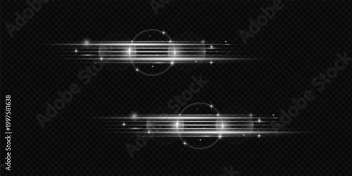 Realistic white light effects and starlight effect collections.