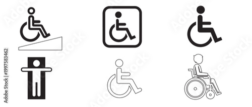 Disability Symbols for Public Signage and Medical Design.