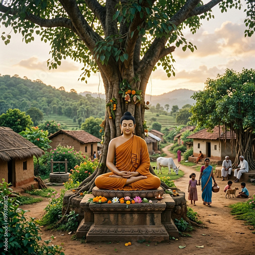 Peaceful Buddha Statue Unde...