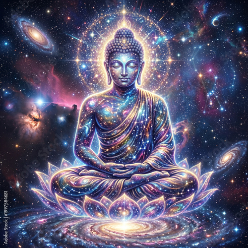 Buddha with a celestial gal...