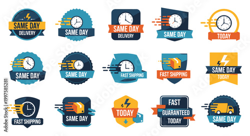 Fast Delivery Badges Collection, Shipping and Logistics Solutions