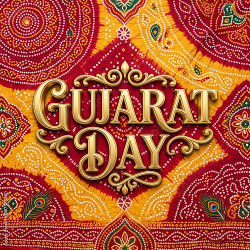 Gujarat Day festive backgro...