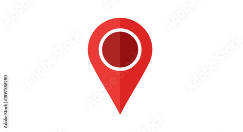 A red map pin icon on a black background with a white space below Free Download A red map pin icon on a black background with a white space below - GFXLoad