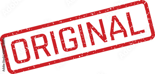 Red 'original' stamp isolated on white background