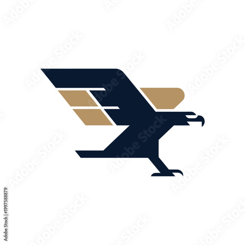 Eagle icon on White Background Vector Art Illustration on white background.