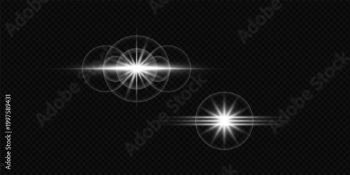 Realistic white light effects and starlight effect collections.