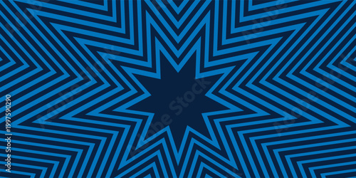 Hot Nine Pointed Star Abstract Background Vector Illustration