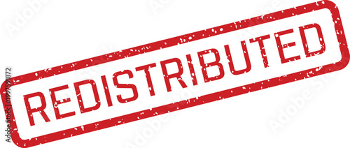 Red 'redistributed' stamp on white background