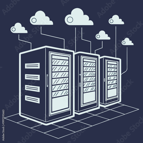 Servers with cloud computing connections