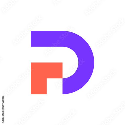 Letter D or A arrow simple modern logo