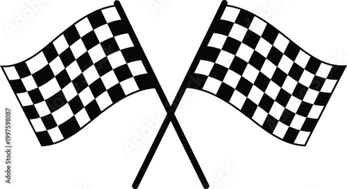 Two racing flags Vector