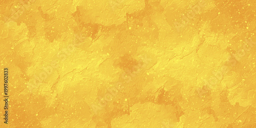 Aged vintage parchment with a grungy yellow wall texture and antique orange paper patterns creates an abstract weathered canvas backdrop