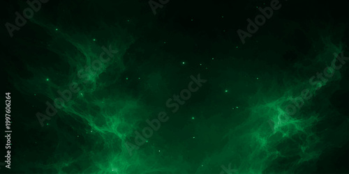 A deep blue abstract space nebula background featuring bright stars and a glowing galaxy cloud within a dark outer universe cosmos illustration