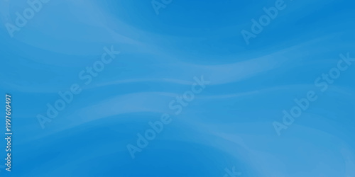 Abstract blue ocean water with sky and clouds creating a calm summer horizon background