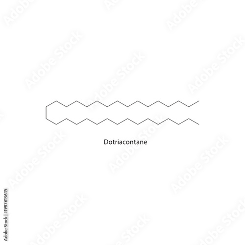 Dothiepin skeletal structure. Tricyclic antidepressant compound schematic illustration. Simple diagram, chemical formula.