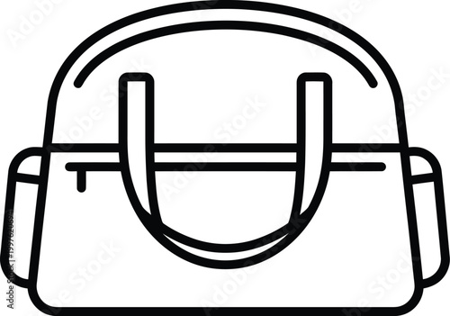 Simple line art illustration of a women s handbag for fashion and accessory design