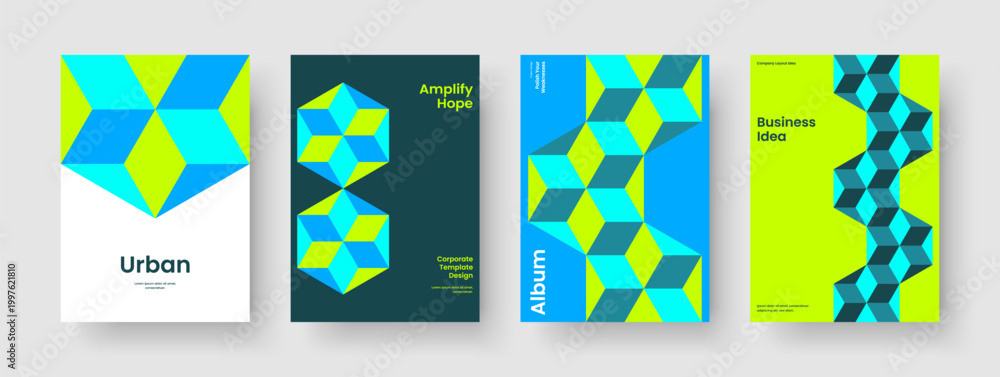 Obraz premium Isolated Report Layout. Modern Business Presentation Template. Creative Poster Design. Brochure. Book Cover. Background. Banner. Flyer. Leaflet. Pamphlet. Portfolio. Advertising. Notebook. Handbill
