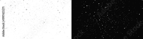 Vászonkép Realistic fine white dust particles on white and black  background, atmospheric