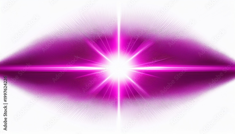 Obraz premium vibrant magenta lens flare effect isolated on white background