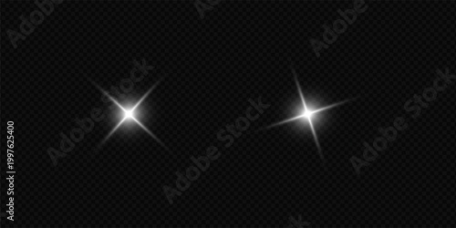 Realistic white light effects and starlight effect collections.