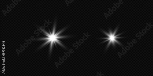 Realistic white light effects and starlight effect collections.
