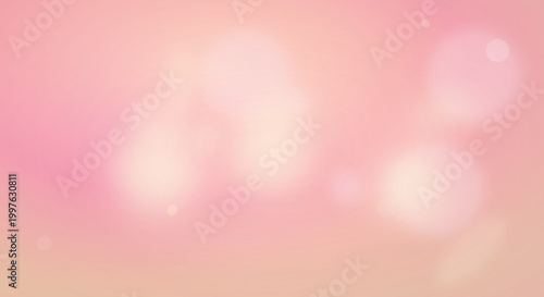 Soft pink background with white bokeh lights in pastel colors for romantic ambiance