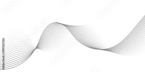 Abstract modern Wave Background with Elegant Flowing Lines design curved Line Pattern use for template, wallpaper, vector illustration white Background.