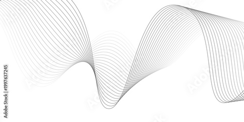 Abstract modern Wave Background with Elegant Flowing Lines design curved Line Pattern use for template, wallpaper, vector illustration white Background.