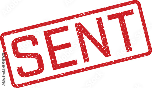 Red 'sent' stamp illustration