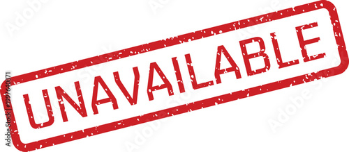 Unavailable stamp a red rectangular seal indicating lack of access