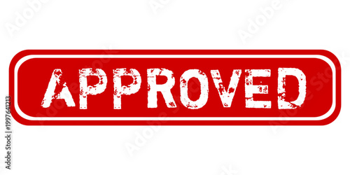 Approved red grunge rubber stamp vector illustration. Approved stamp seal with background vector illustration. 