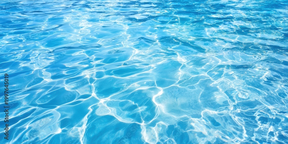 Obraz premium Refreshing Summer Pool Texture | Sunlit Blue Water Background