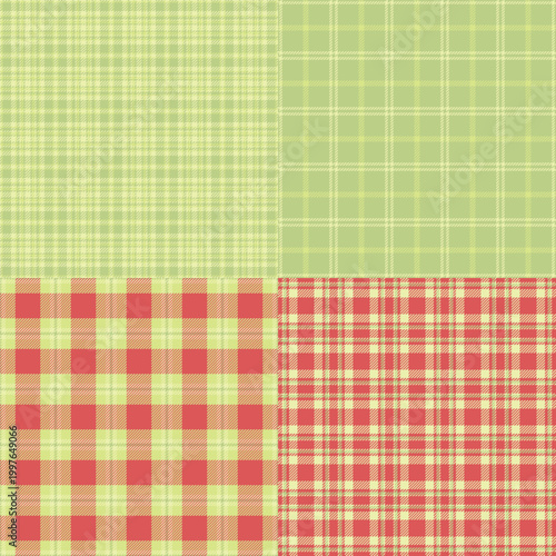 Plaid pattern set optimized for lookbooks, catalogs, and e-commerce. Strong tartan rhythm highlights spring collections. Vector scalability enables size freedom.