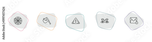 social media marketing outline icon set. linear vector for ui, web and mobile. thin line net, fill, importance icons.