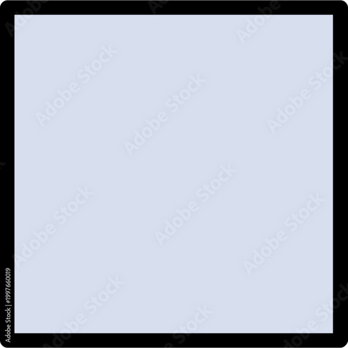 Flat colored light purple blank square icon symbolizing empty notepad, sticky note, placeholder and simple frame design.