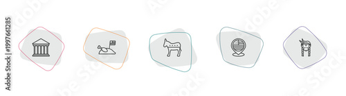 united states of america outline icon set. linear vector for ui, web and mobile. thin line government, thanksgiving day, democrat icons.
