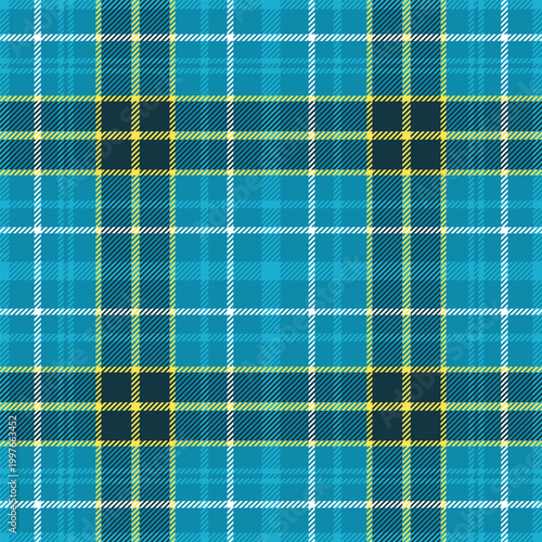 Plaid seamless pattern. Check line. Repeating tartan checks design. Repeated scottish stripe flannel. Scotland fabric prints. Gingham twill lattice. Repeat ekose weave plaids. Vector illustration