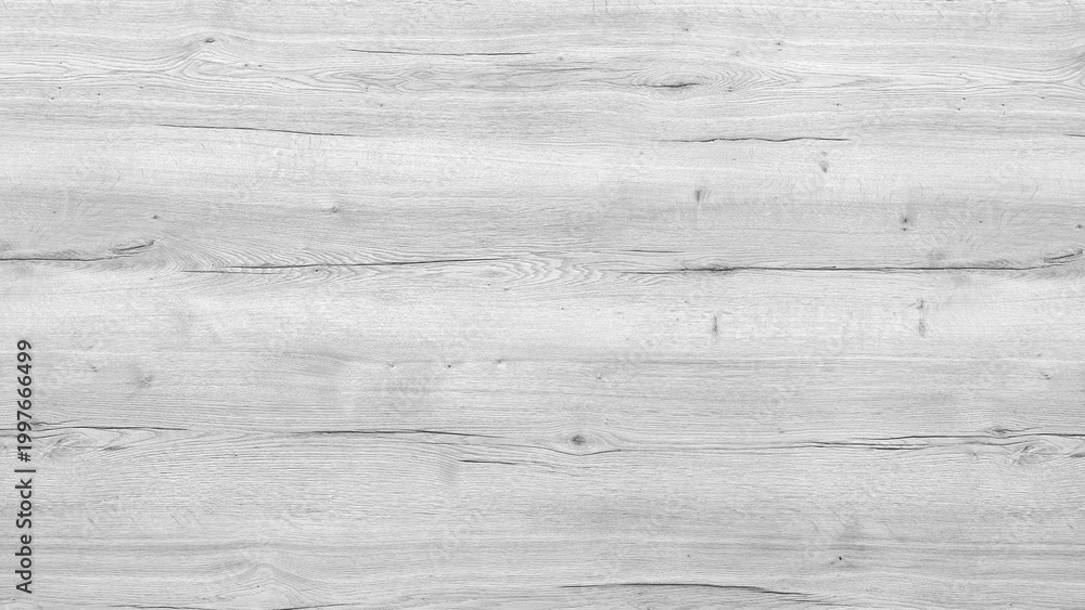 Naklejka premium Weathered wooden surface with visible grain patterns and knots. Textured gray tones suggest aged or rustic material. Ideal for backgrounds in design. Gray wooden texture