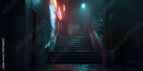 Sacred Neon Energy: Vibrant and Mystical Light Display