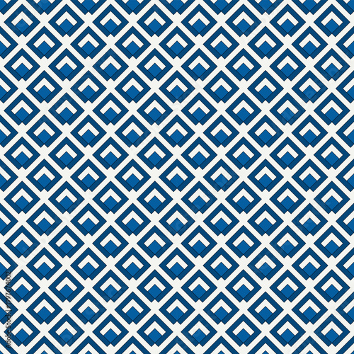 Diamond grid seamless pattern. Ethnic, tribal surface print. Geometric ornament. Repeated rhombuses background. Ornamental folk wallpaper. Geo vector abstract illustration