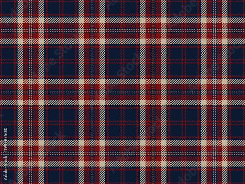 Canvastavla Crimson red tartan plaid seamless pattern, heritage checkered plaid repeating pa