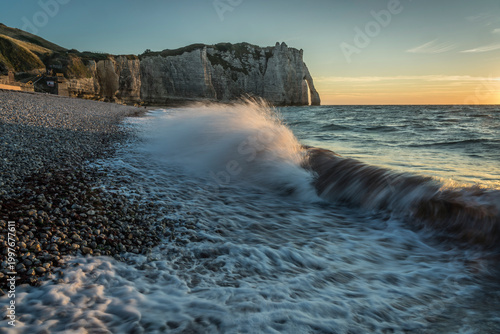 Opal coast landscape in Etretat.