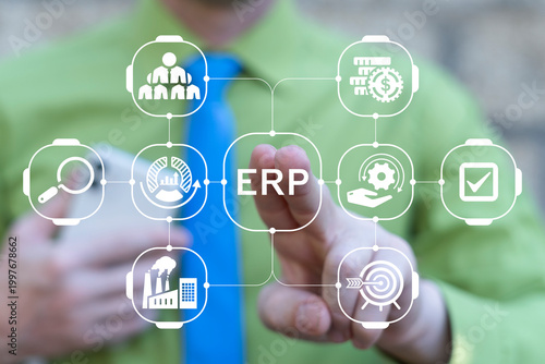 ERP platform centralized system for enterprise resource planning, improving integration, data flow, business efficiency, finance, inventory, and human resources.