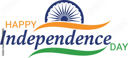 Indian independence day graphic celebrating 15th august with national pride