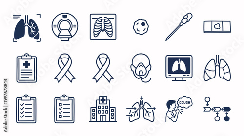 Medical icons and health care symbols.