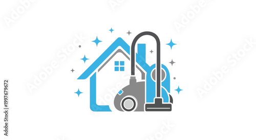 Household cleaning service logo design.