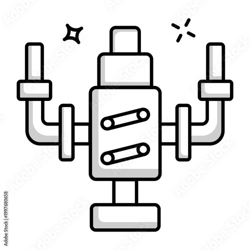 A solidar icon showing a fuel regulator
