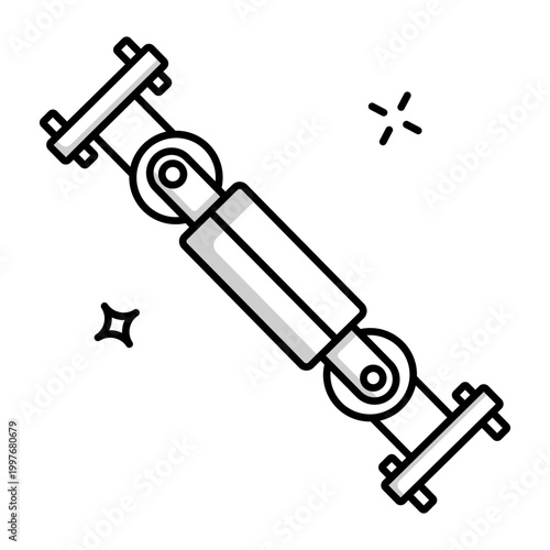 A solidar icon showing a motor shaft